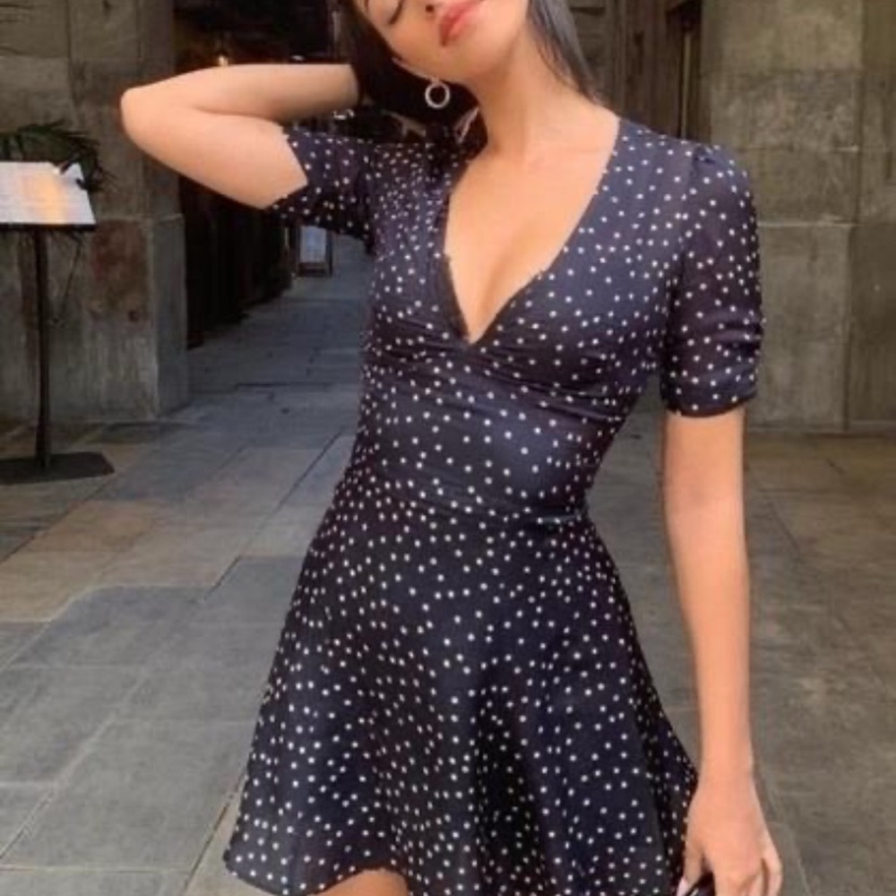 Realisation Par Black and White Mini Dress